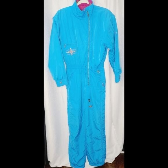 Bogner Pants - Vintage Bogner Premium High Fashion Blue Aviation Ski Snowsuit